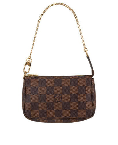 Mini Pochette Accessories, &pound;450, Handbags, Brown, Canvas, Front view
